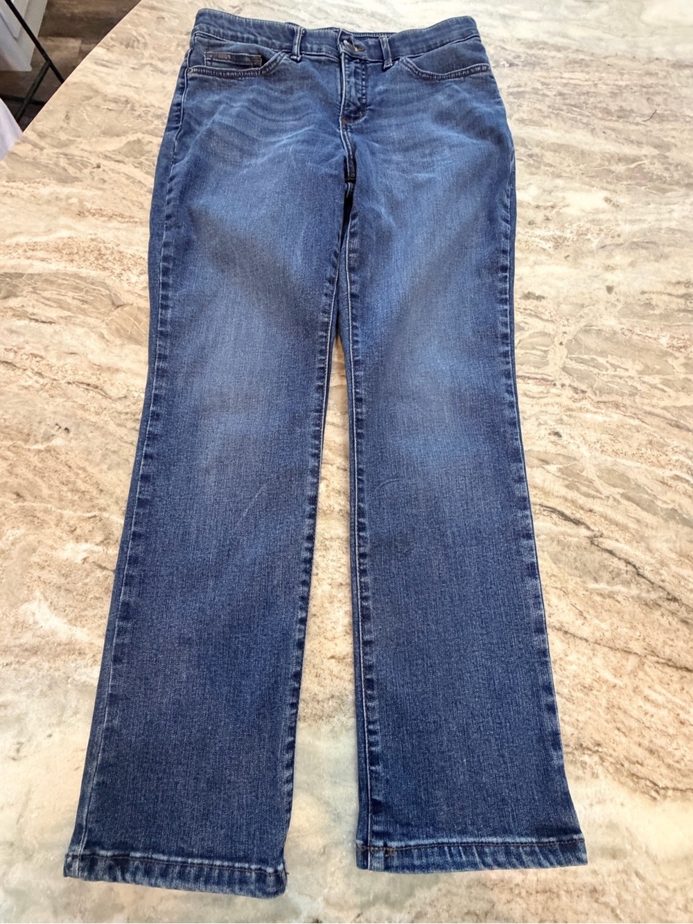 Lee Flex Motion Straight Leg Jeans Womens 31 Mid Rise Stretch Denim Regular Fit